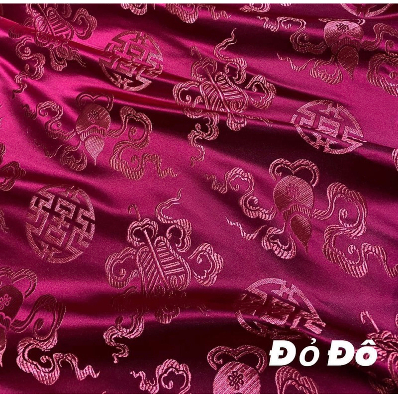 Vải gấm ba tiêu- khổ 75cm- may khăn áo hầu đồng