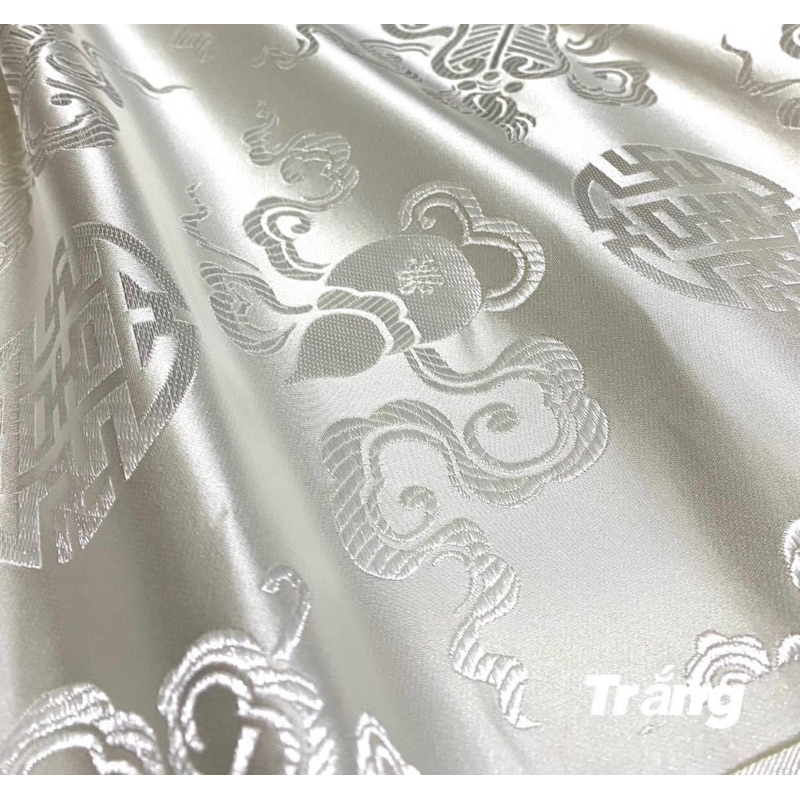 Vải gấm ba tiêu- khổ 75cm- may khăn áo hầu đồng