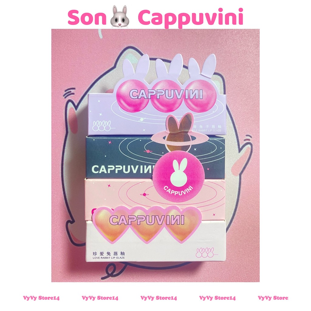 Combo son thỏ cappuvini kèm body mist mùi ngẫu nhiên 10ml