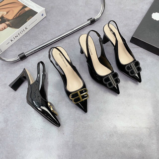 Giày cao gót quai sau khoá BB cao 7cm - Ảnh chụp thật