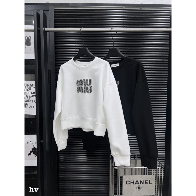 Áo nỉ miumiu đính đá