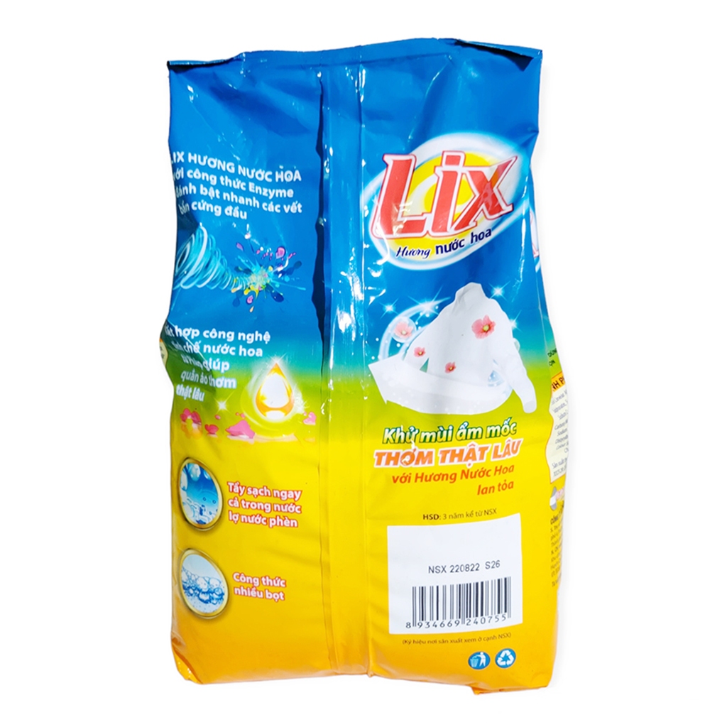 Bột Giặt Lix Đậm Đặc 800g Cho Giặt Tay Hương Nước Hoa