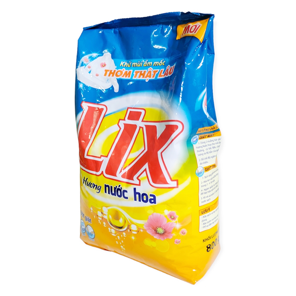 Bột Giặt Lix Đậm Đặc 800g Cho Giặt Tay Hương Nước Hoa