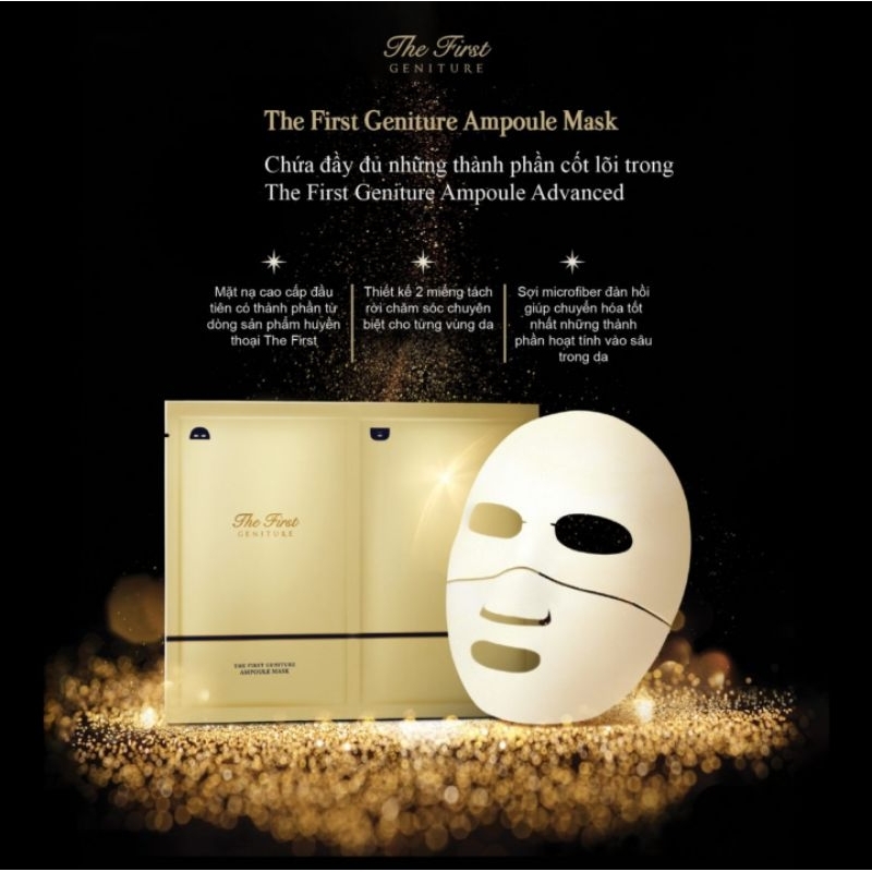 Mặt nạ tinh chất vàng làm sáng và tái sinh the fist ohui ampoule mask 40ml