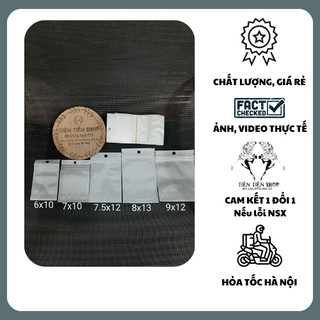 10 chiếc túi zip bé mặt trong mặt trắng sữa có lỗ treo - tientienshop