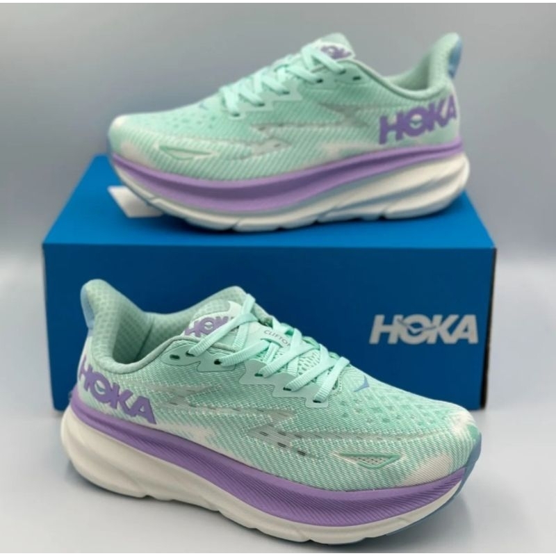 Giày Running Chạy Bộ Nữ Hoka Clifton 9 1127896-SOLM - Tặng Kèm Tất Xịn