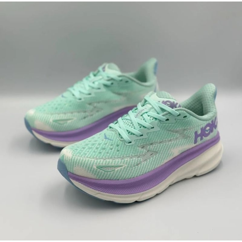 Giày Running Chạy Bộ Nữ Hoka Clifton 9 1127896-SOLM - Tặng Kèm Tất Xịn