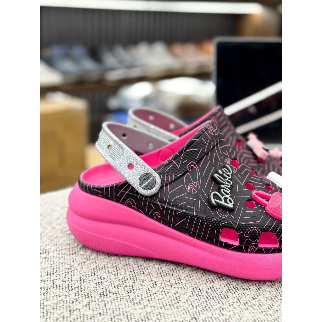 Dép Cross Nữ BARBIE ĐEN HỒNG PHỐI NHŨ tặng JIB NHƯ HÌNH- Hàng chính hãng - Sấu vui vẻ Official - CCH3