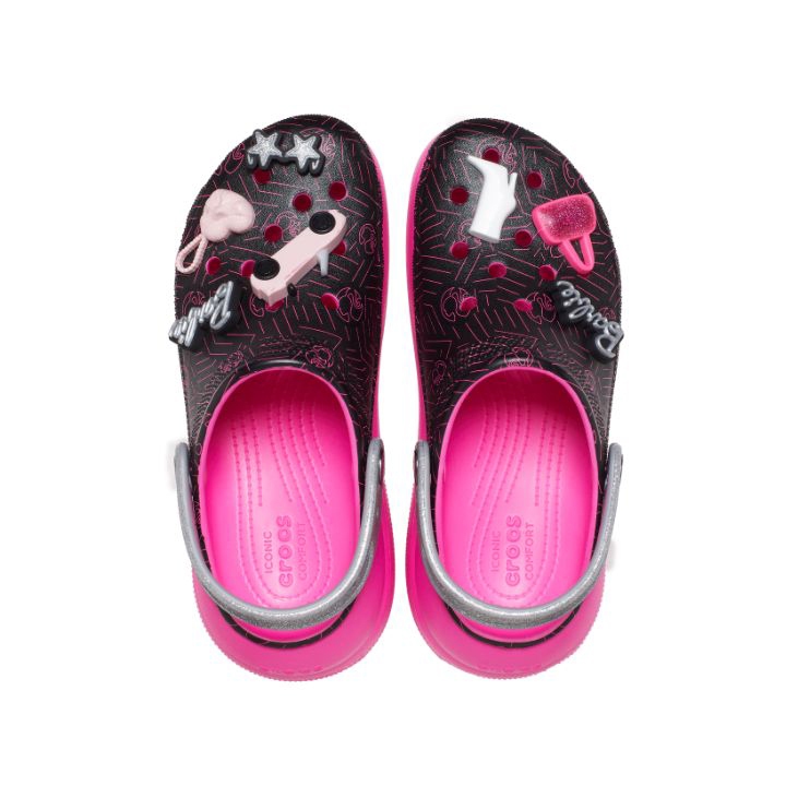 Dép Cross Nữ BARBIE ĐEN HỒNG PHỐI NHŨ tặng JIB NHƯ HÌNH- Hàng chính hãng - Sấu vui vẻ Official - CCH3