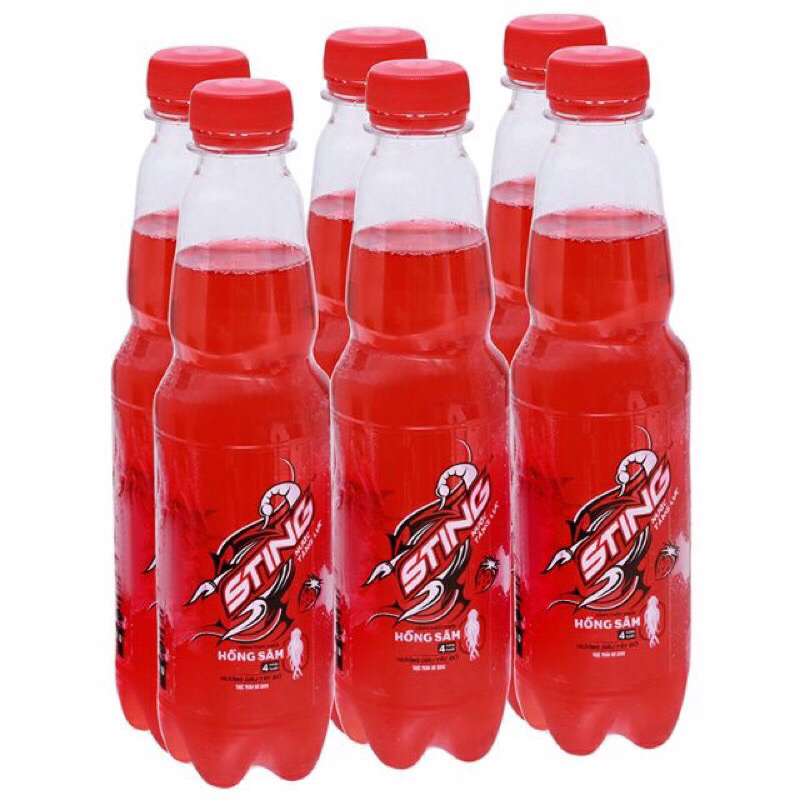 Nước tăng lực sting dâu lốc 6 chai 330ml