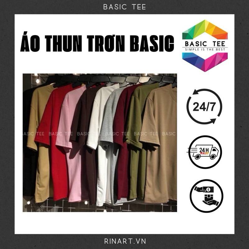 Áo thun trơn basic trẻ trung năng động | Basic Tee