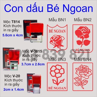 Khắc con dấu Bé Ngoan, con dấu mầm non, con dấu nhận xét học sinh dành cho Giáo Viên