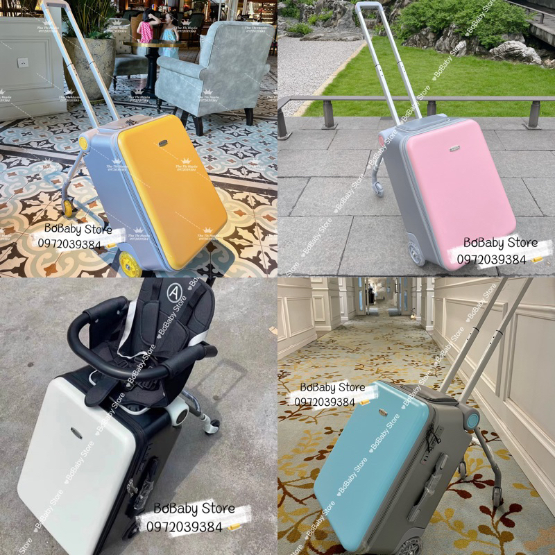 Vali xe đẩy 20 inch tặng kèm đai bảo vệ, đệm ngồi 3D, sticker sẵn hàng HCM, HN