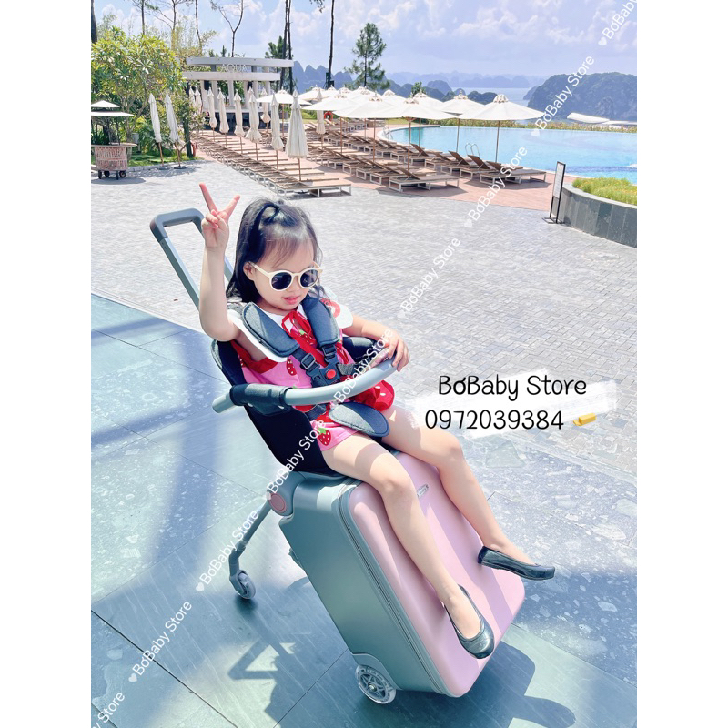 Vali xe đẩy 20 inch tặng kèm đai bảo vệ, đệm ngồi 3D, sticker sẵn hàng HCM, HN