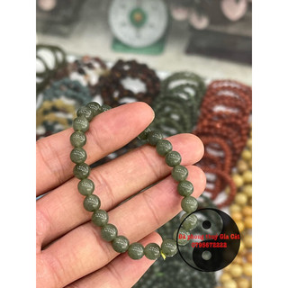 Vòng tay ngọc cẩm thach jade màu hoà điền vip 6mm siêu vip kiểm định