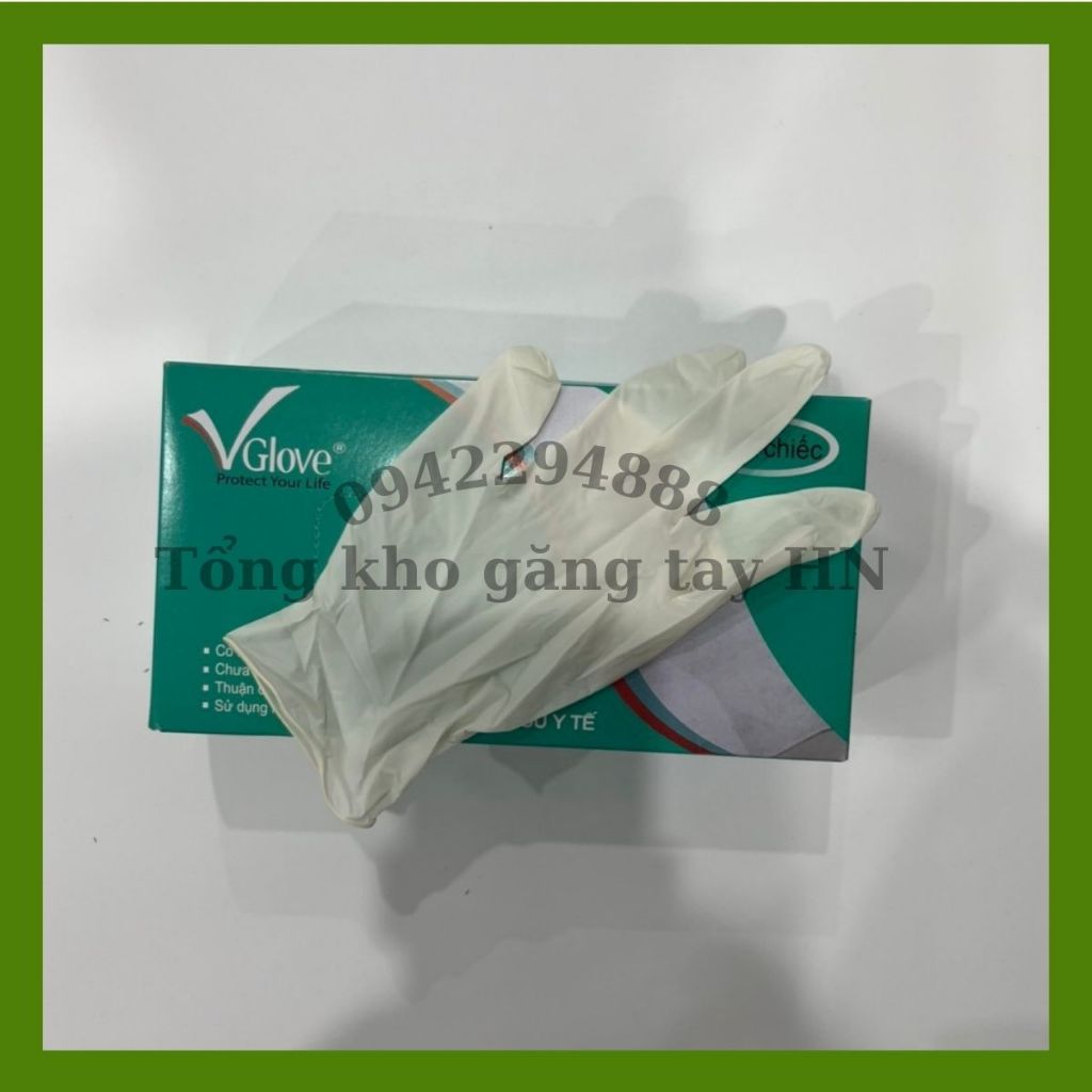 Găng tay y tế có bột, bao tay y tế có bột, găng tay cao su y tế hàng chính hãng