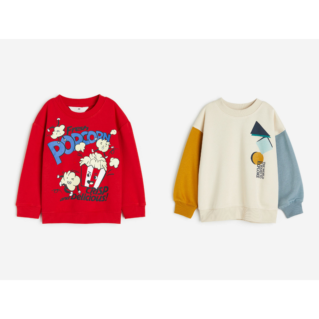 Áo nỉ thu đông bé trai HM Kid Chính hãng