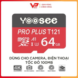 Thẻ nhớ camera, điện thoại 64gb 32gb yoosee, kioxia tốc độ 100mb/s - vpmax