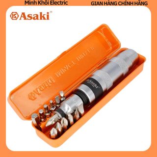 Bộ tô vít đóng asaki ak-7192 13 chi tiết,bộ vít đóng tự động asaki 13 mũi,bộ tua vít đóng asaki ak-7192,hộp tuốc nơ vit
