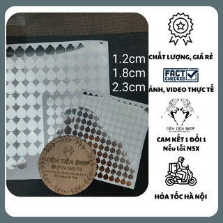 100 seal bạc đề can tự dính dán miệng tuýp, miệng chai, hũ nhựa có tay cầm tientienshop