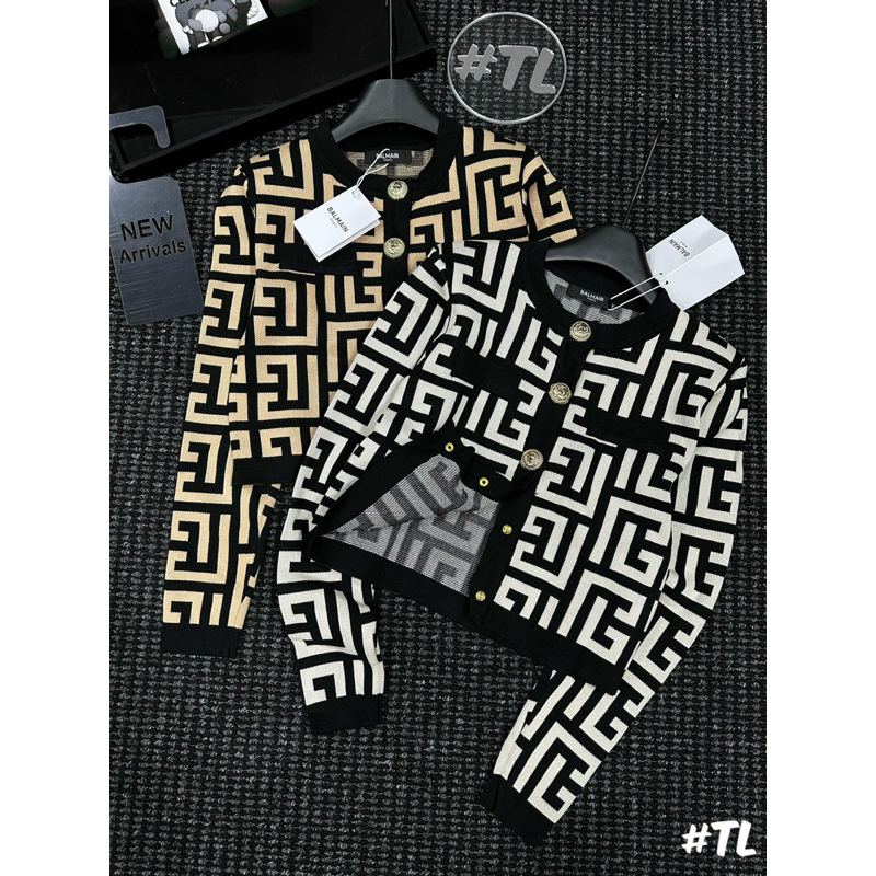 Áo Len Bal mann Vằn Khuy Vàng Siu Cấp