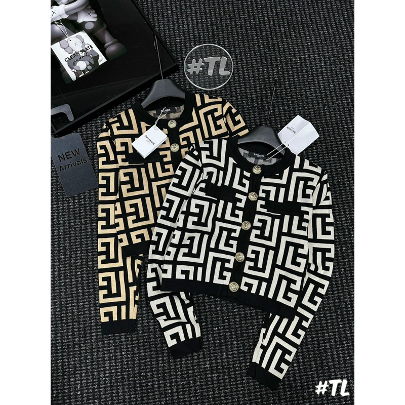 Áo Len Bal mann Vằn Khuy Vàng Siu Cấp