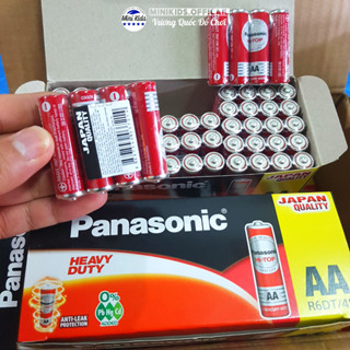  Hộp 60 Viên Pin Tiểu Panasonic Size AA R6DT4S Hàng Chính Hãng dùng cho đồ chơi đồng hồ míc karaok... Đồ chơi MiniKids 