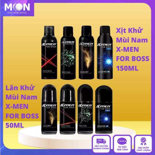 Xịt Khử Mùi Và Lăn Khử Mùi Nam X-Men For Boss Motion - Legend - Luxury - Intense Ngăn Ngừa Mồ Hôi, Phong Cách Lịch Lãm