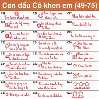 Khắc dấu Cô khen em
