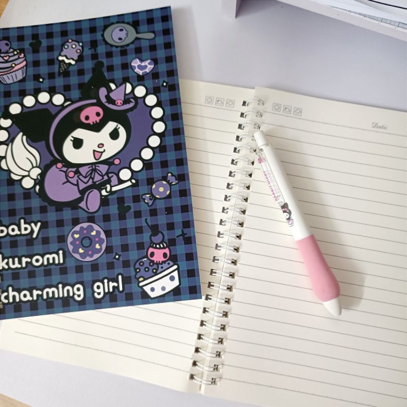 Sổ lò xo kẻ ngang A5, sổ ghi chép 120 trang hình cute siêu đáng yêu