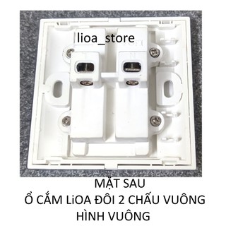 Ổ CẮM ( ĐƠN VÀ ĐÔI ) 2 CHẤU  VUÔNG LiOA