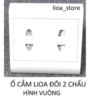 Ổ CẮM ( ĐƠN VÀ ĐÔI ) 2 CHẤU  VUÔNG LiOA