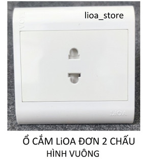 Ổ CẮM ( ĐƠN VÀ ĐÔI ) 2 CHẤU  VUÔNG LiOA