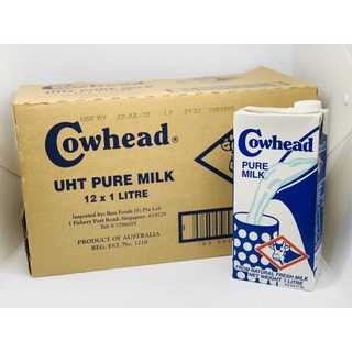 Thùng 12 hộp 1L sữa tươi tiệt trùng Cowhead 1L nhập khẩu Úc