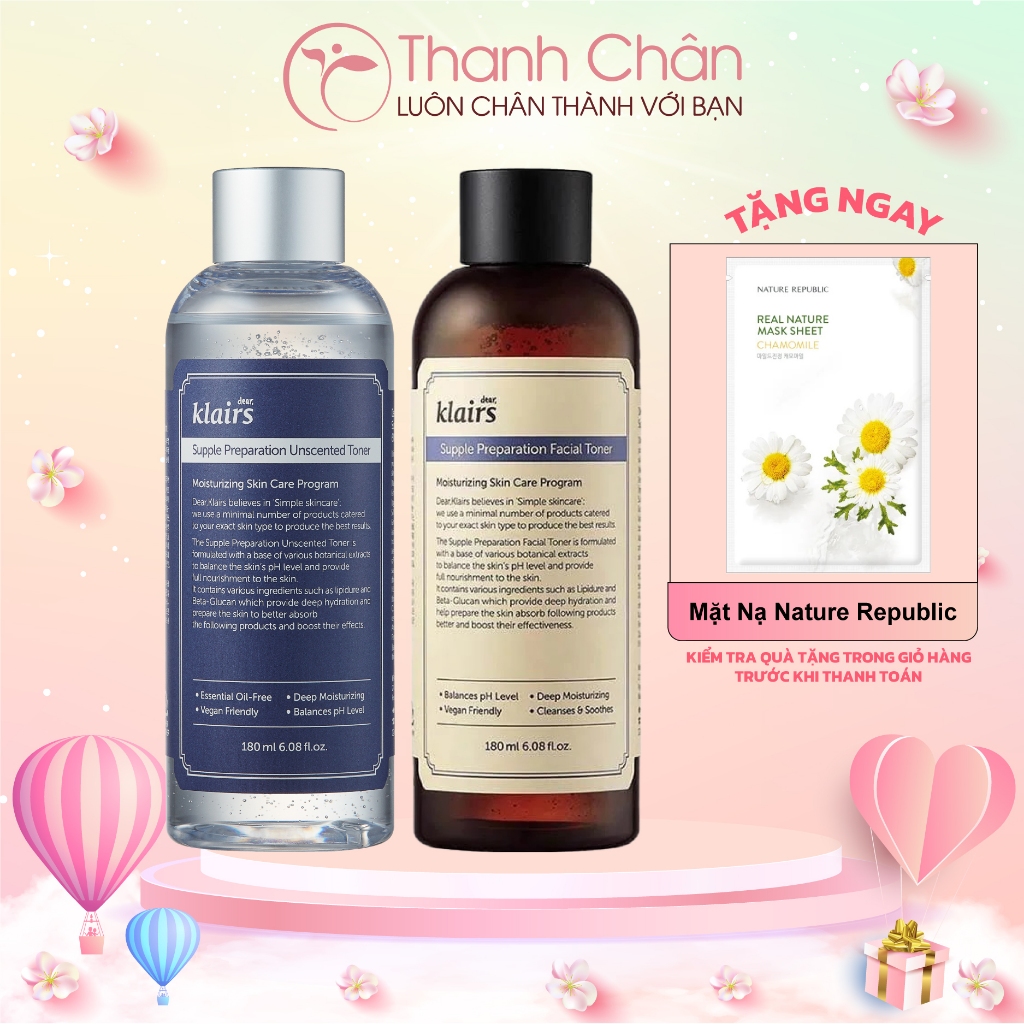 Nước hoa hồng Dear, Klairs Supple Preparation Toner 180ml