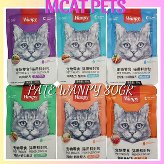 Pate WANPY cho mèo,thức ăn pate wanpy cho mèo gói 80gr,pate mèo,pate.