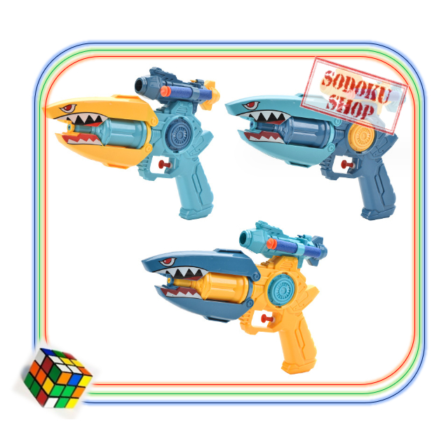 Đồ Chơi Nước 2 Trong 1, Máy Bắn Viên Xốp Và Nước, Đồ Chơi Vận Động, Mẫu Cá Mập 02207