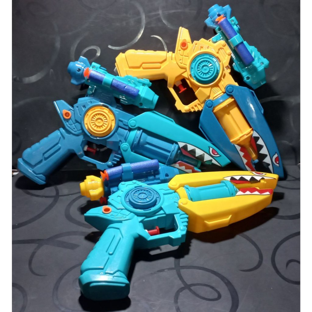 Đồ Chơi Nước 2 Trong 1, Máy Bắn Viên Xốp Và Nước, Đồ Chơi Vận Động, Mẫu Cá Mập 02207