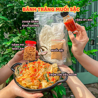 Bánh tráng phơi sương muối sặc tặng sốt. Bánh Tráng Vân Nguyễn , hành phi, tặng sốt tắc ( sa tế hoặc ớt rim )