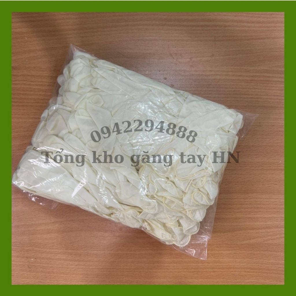 Găng tay y tế không bột và có bột bịch 100 cái, bao tay y tế bịch 100 cái hàng chính hãng nhà máy