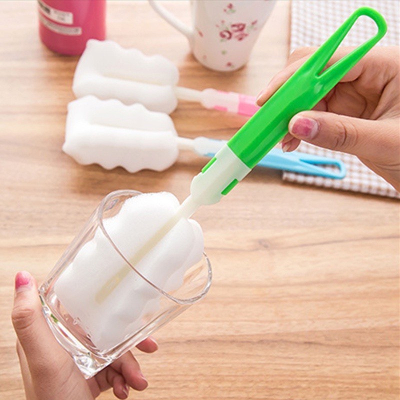 Cây Cọ mút trắng Rửa Bình Sữa, Cốc Chén Ly Bọt Biển