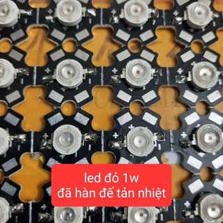 10 led đỏ 1w đã hàn sẵn đế tản nhiệt