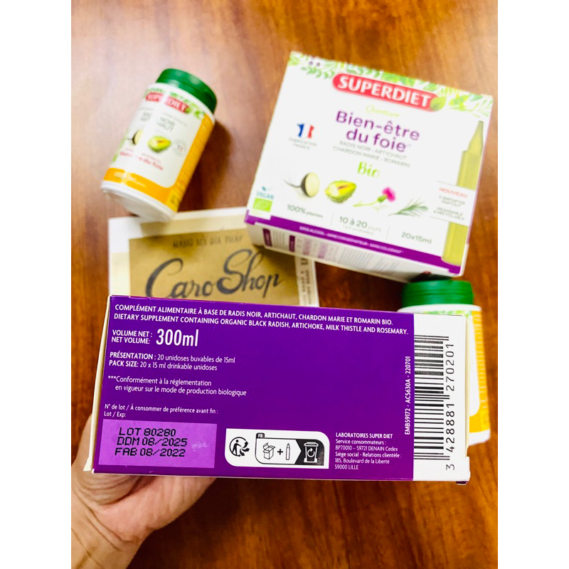 Detox bổ gan Superdiet Bien etre du Foie 20 ống Pháp