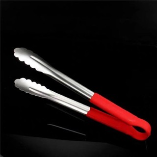 Kẹp gắp đá, gắp đồ ăn Inox cán đỏ