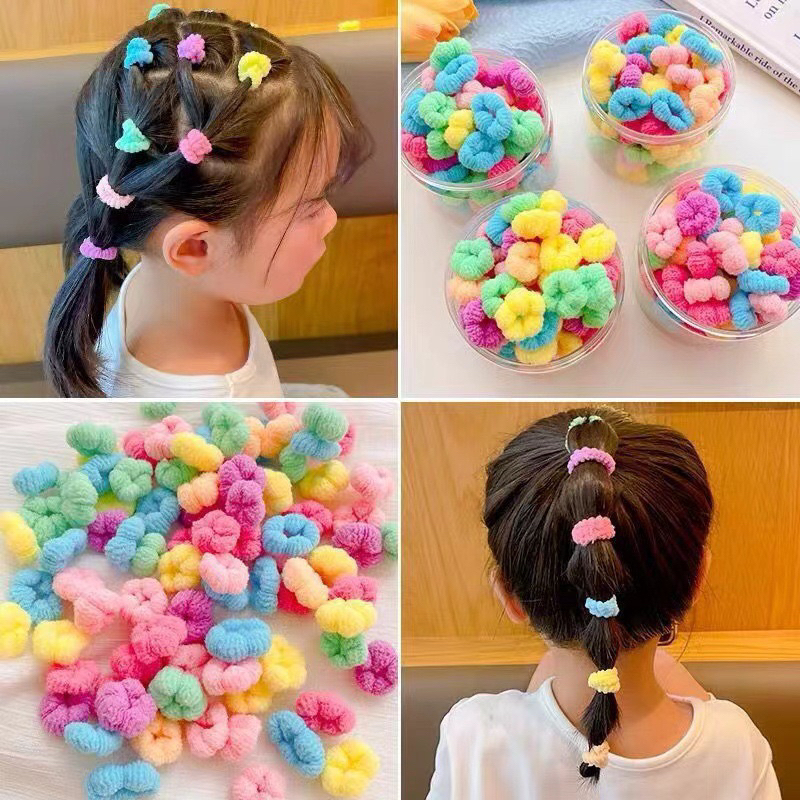 Dây thun cột tóc size nhỏ nhiều màu dễ thương cho bé gái
