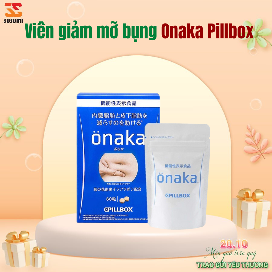 Viên Uống Giảm Mỡ Bụng Onaka Pillbox Nhật Bản 60 viên Date 6 2025