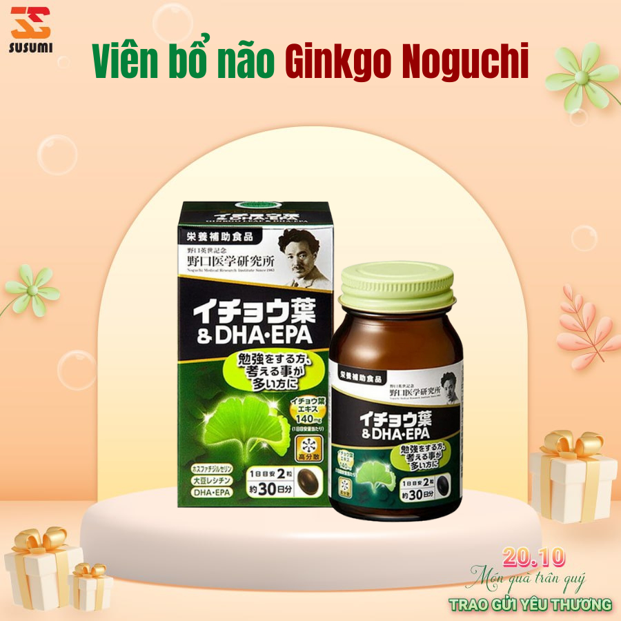 Viên uống bổ sung DHA và EPA Noguchi Ginkgo 60 viên