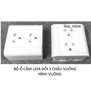 Ổ CẮM(  ĐƠN VÀ ĐÔI) 3 CHẤU VUÔNG LiOA