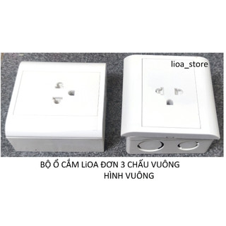 Ổ CẮM(  ĐƠN VÀ ĐÔI) 3 CHẤU VUÔNG LiOA