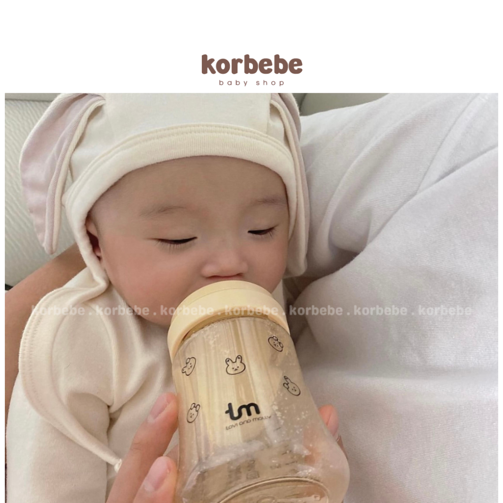 Bình sữa Tovi and Molly hình thỏ Hàn Quốc cho bé 180ml/280ml